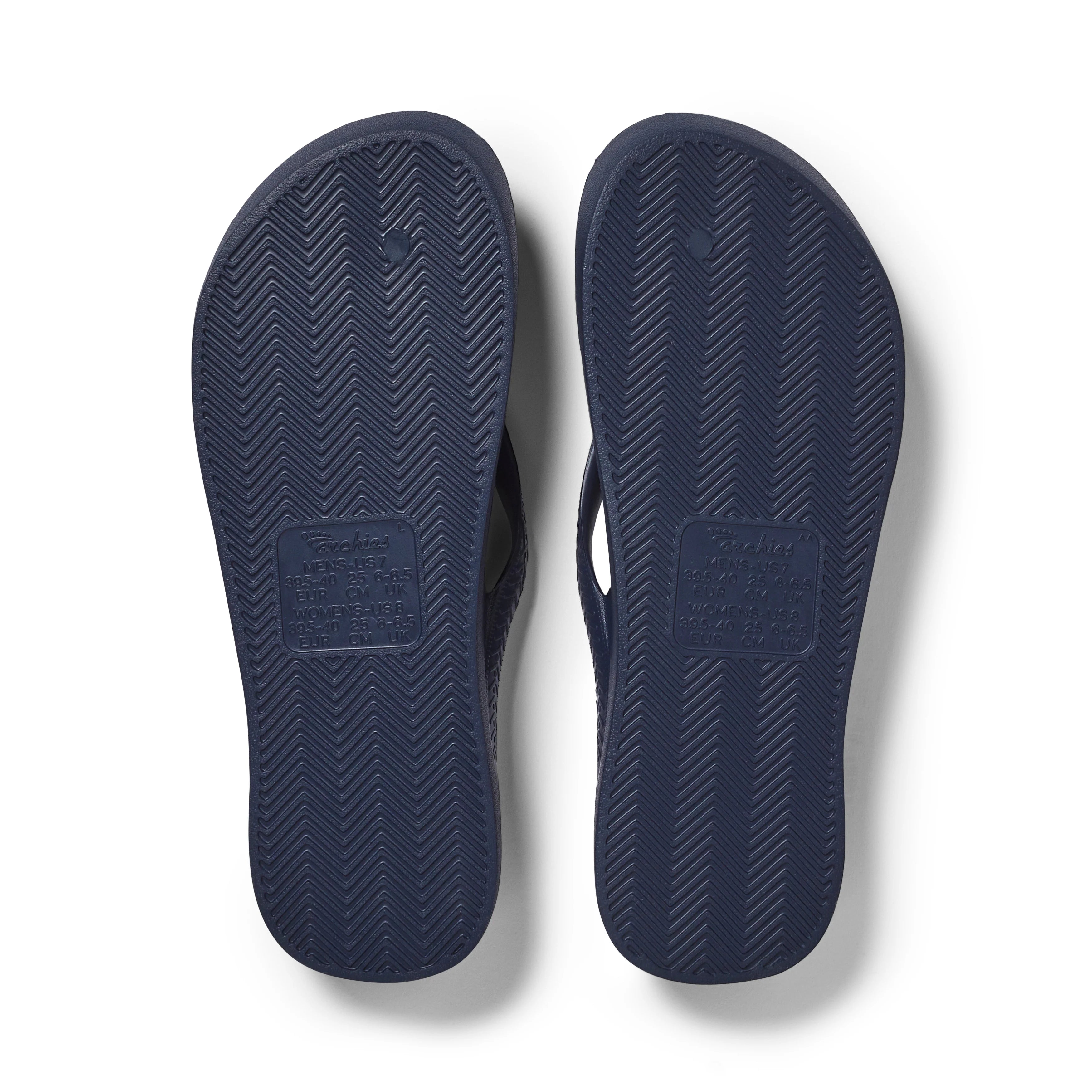 Tongs avec soutien de la voûte plantaire couleur Navy