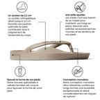 Tong Instep couleur Taupe